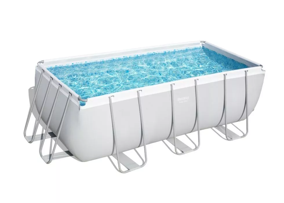 Piscina Fuoriterra Rettangolare con Pompa e Scaletta 412x201x122cm Bestway 56456 - immagine 2